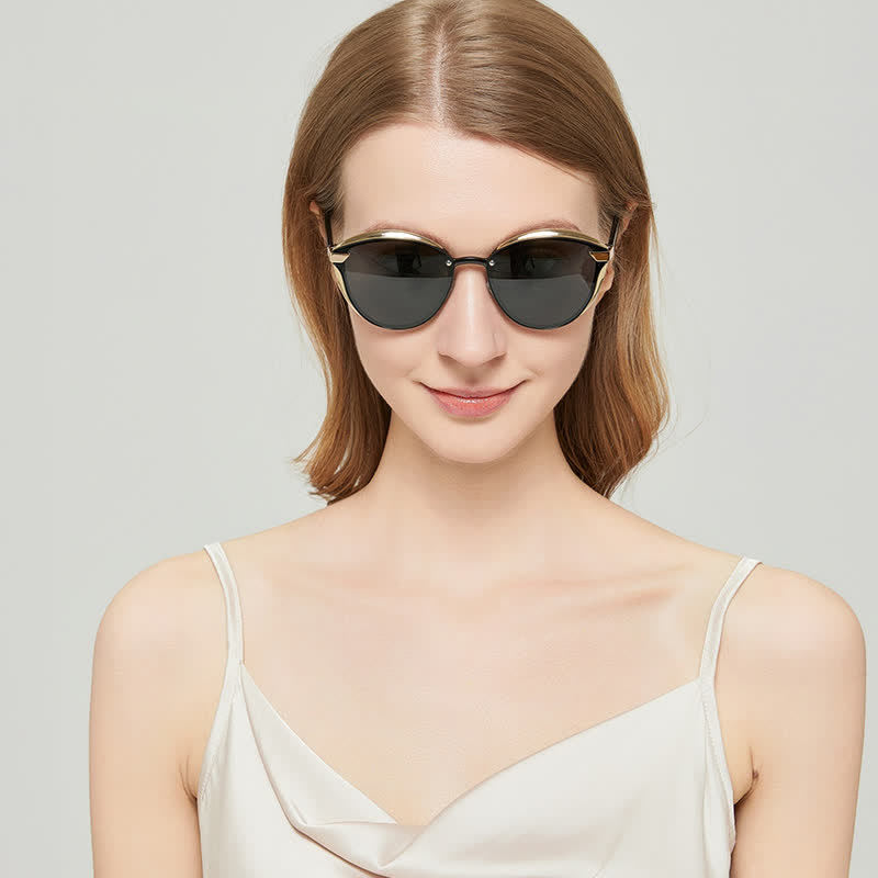 Spykay™ SG60950 Polarized Vintage Round Frame Mirror Lenses Trendy Sunglasses - image 5