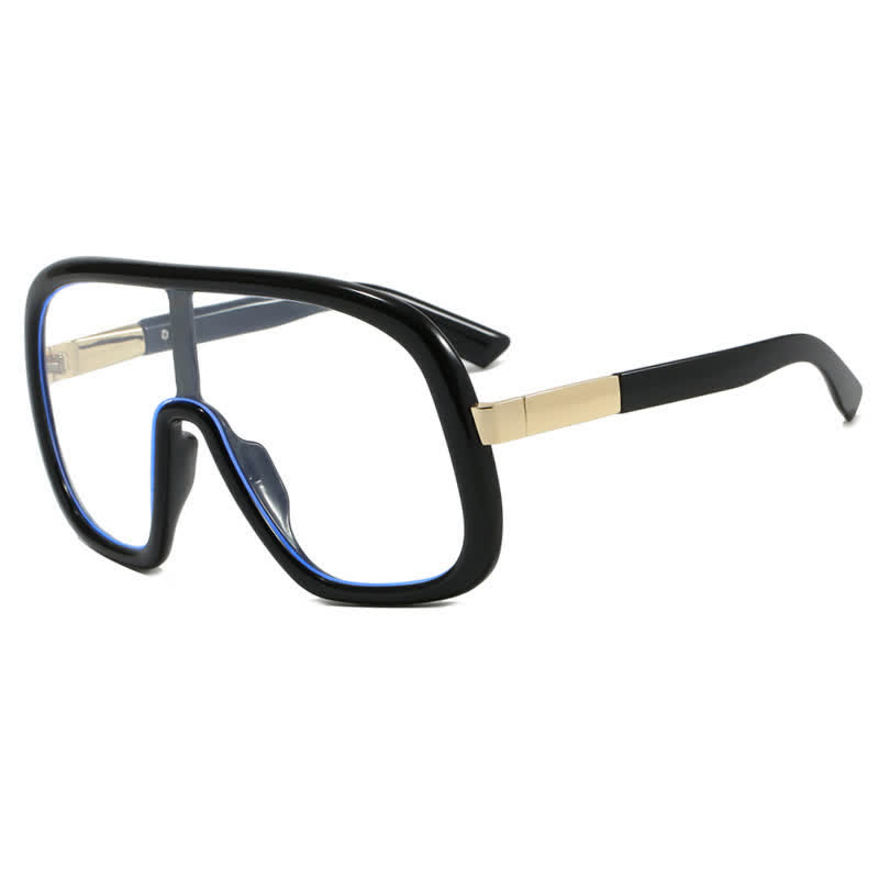 Spykay™ EG26824 Flat Top Double Bridges Oversized Trendy Aviator Glasses - Black - image 2