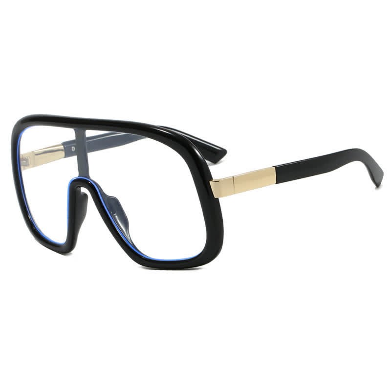 Spykay™ EG26824 Flat Top Double Bridges Oversized Trendy Aviator Glasses - Black - image 2