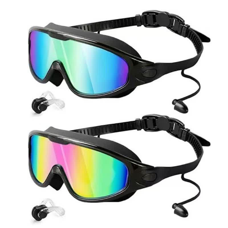 Spykay™ SG60964 Unisex Large Frame Swim Goggles with Nose Cover,Earplugs And Case - Golden+Pink - image 11