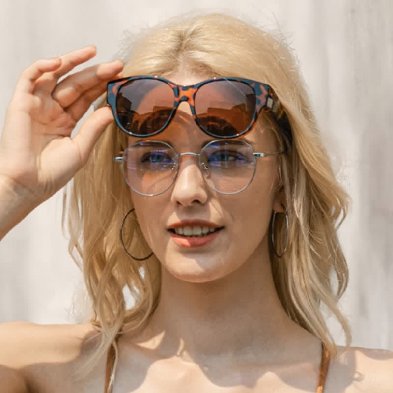 Spykay™ SG60901 Polarized Round Frame Driving Sunglasses Fit Over Glasses for Women Men - image 2