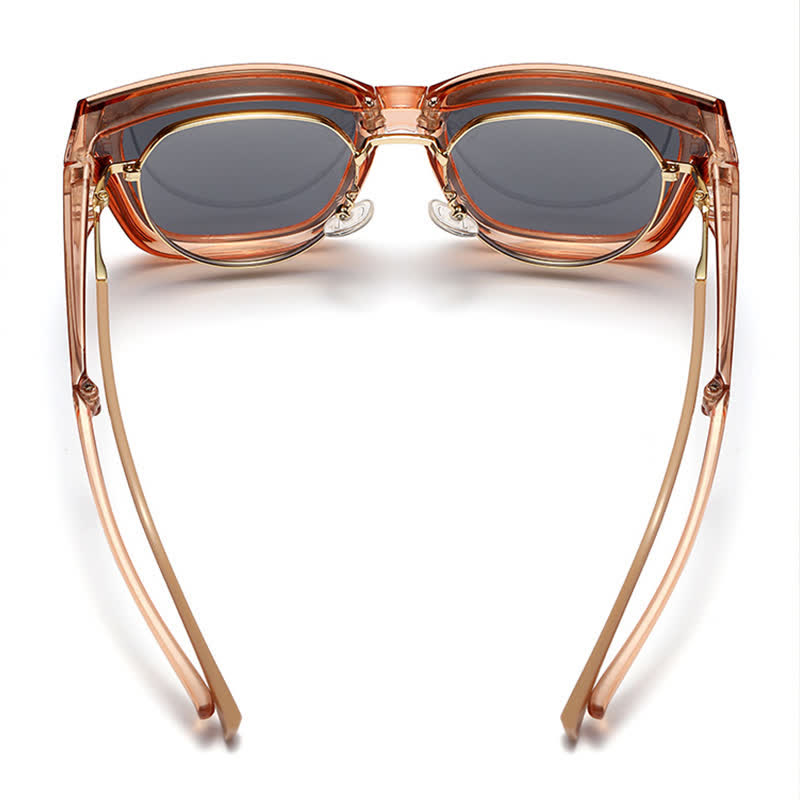 Spykay™ SG60956 Fit Over Glasses Square Frame Foldable Sunglasses for Women Men - image 2