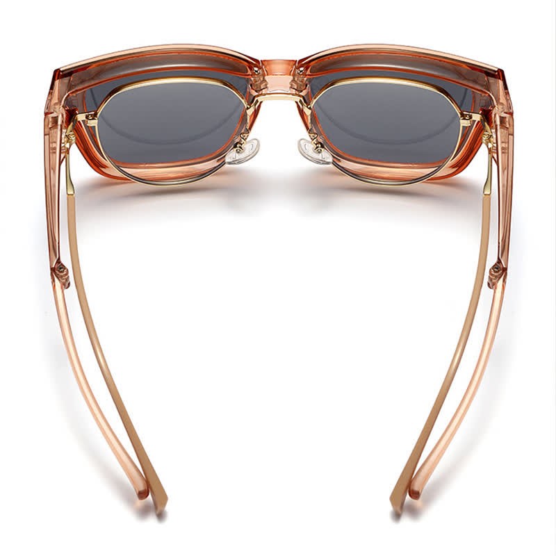 Spykay™ SG60956 Fit Over Glasses Square Frame Foldable Sunglasses for Women Men - image 2