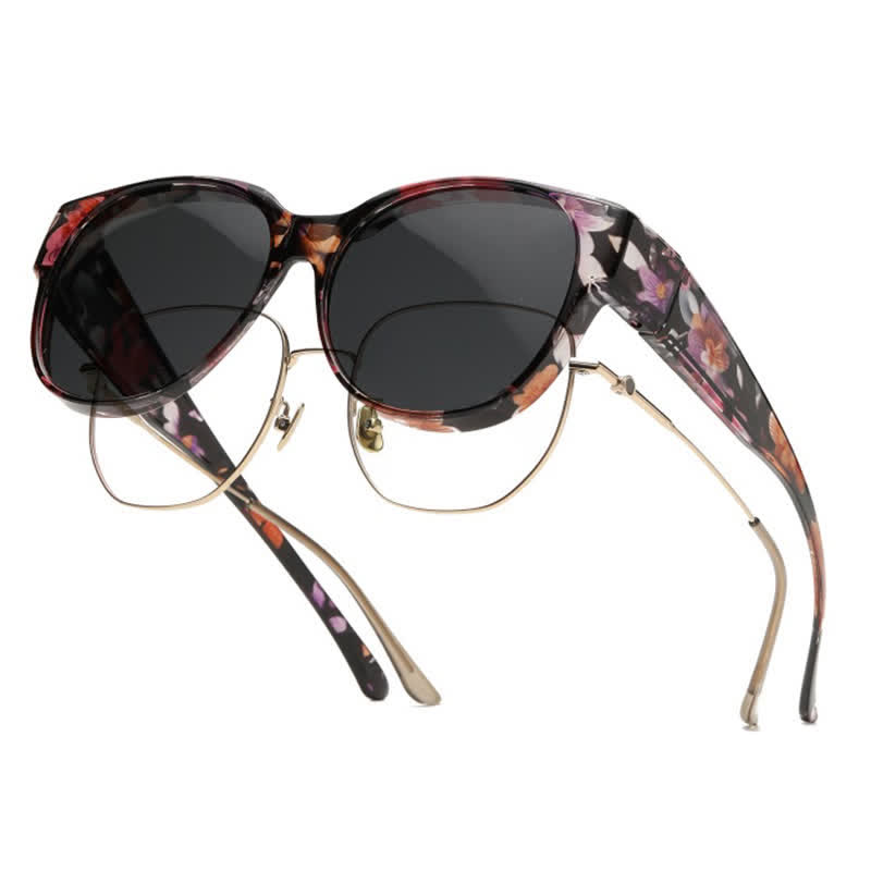 Spykay™ SG60958 Fit Over Glasses Floral Frame Polarized Sunglasses for Driving - B - image 5