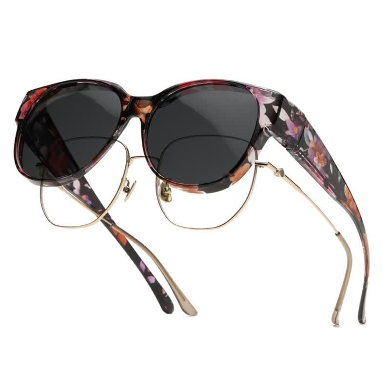 Spykay™ SG60958 Fit Over Glasses Floral Frame Polarized Sunglasses for Driving - B - image 5