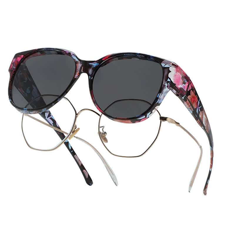 Spykay™ SG60958 Fit Over Glasses Floral Frame Polarized Sunglasses for Driving - A - image 1