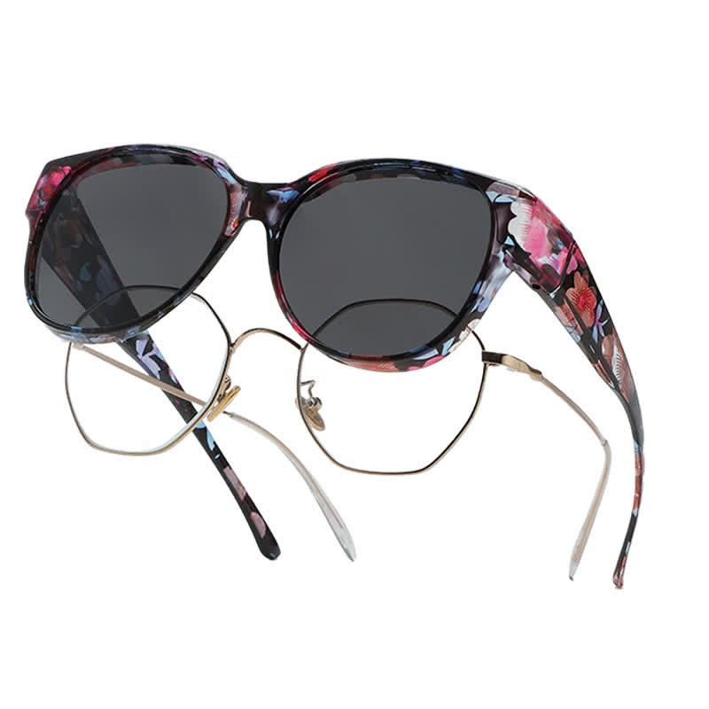 Spykay™ SG60958 Fit Over Glasses Floral Frame Polarized Sunglasses for Driving - A - image 1