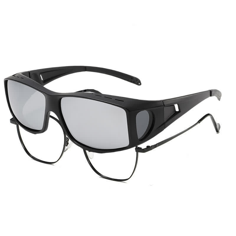 Spykay™ SG60963 Fit Over Glasses Polarized Sunglasses for Sports&Cycling - Black/Silver - image 3