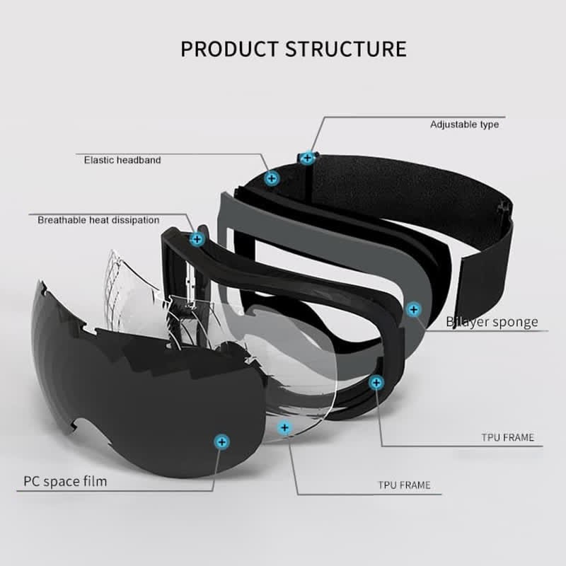 Spykay™ SG60965 Anti Fog Over Glasses Ski Goggles for Men Women  - image 13