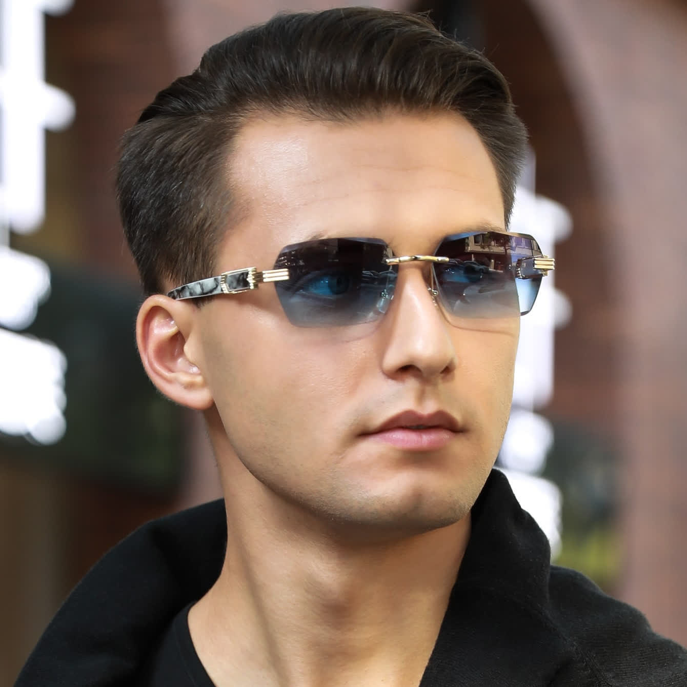 Spykay™ SG60746 Rimless Geometric Frame Tinted Sunglasses - image 5