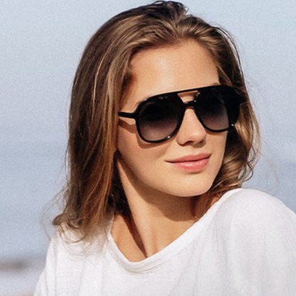 Spykay™ SG60740 Retro-Vintage Double Bridges Polarized Aviator Sunglasses - Black - image 15