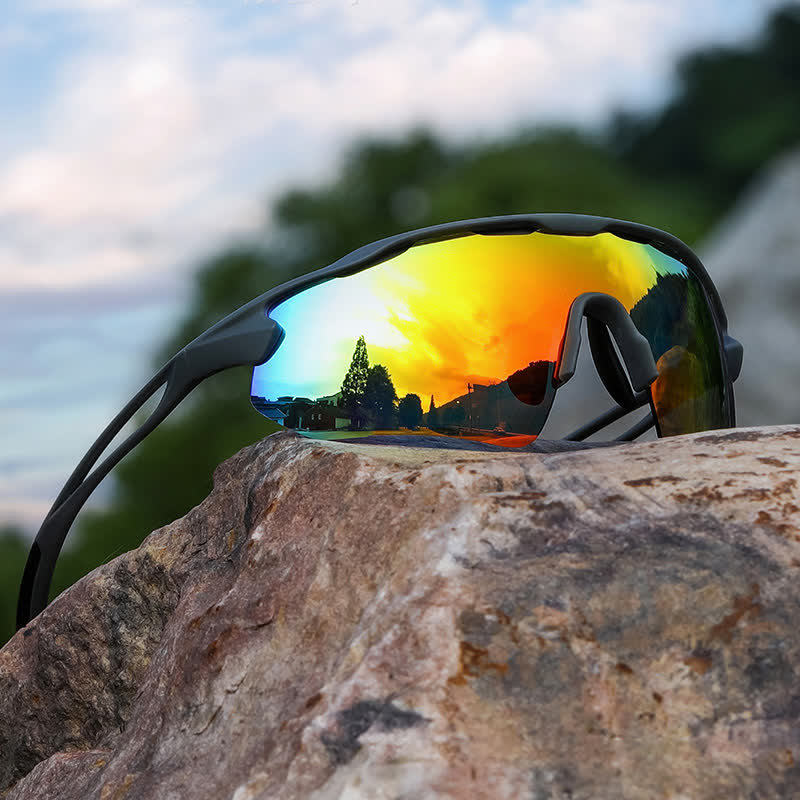 Spykay™ SG60969 Unisex Windproof Hollow Out Sporty Sunglasses for Cycling Driving Running - Grey - image 7