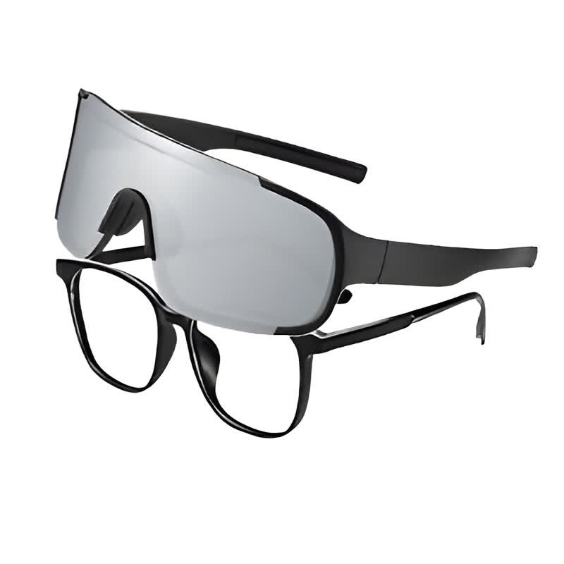Spykay™ SG60961 Fit Over Glasses One-piece Sunglasses for Sports&Climbing - Silver - image 1