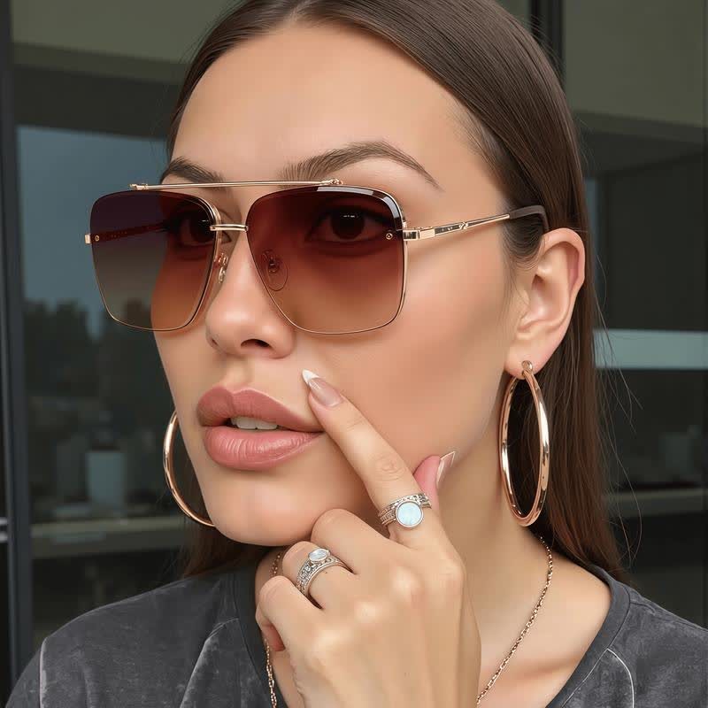 Spykay™ SG60949 Double Bridges Unisex Aviator Sunglasses - image 7