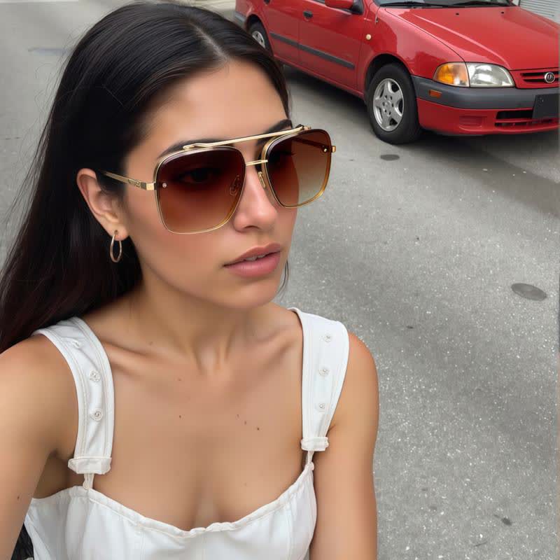 Spykay™ SG60949 Double Bridges Unisex Aviator Sunglasses - image 5