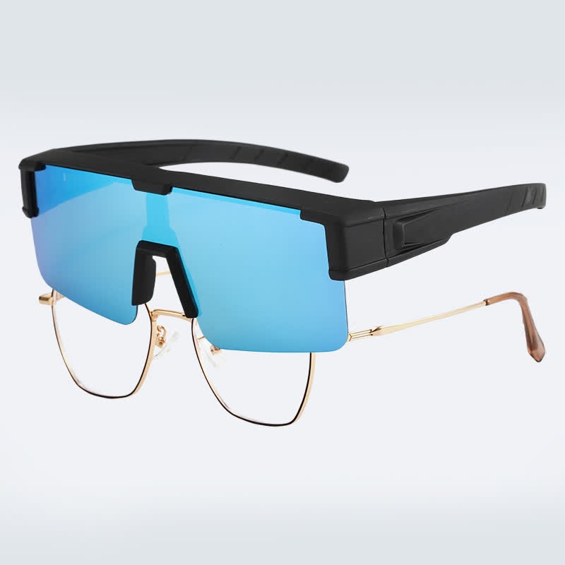 Spykay™ SG60974 Fit Over Glasses Polarized One-piece Sunglasses - Blue - image 1