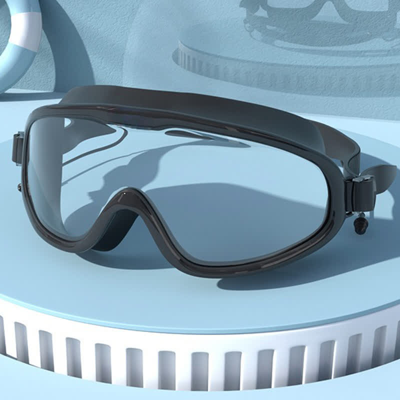 Spykay™ SG60980 Unisex Large Frame Anti Fog Swim Goggles with Earplugs And Case - Black/Clear - image 3