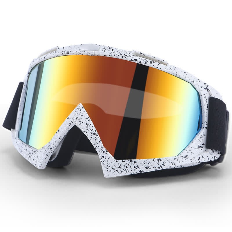 Spykay™ SG60982 Retro Over Glasses Windproof Ski Goggles Motorcycle Goggles for Men Women  - White/Red - image 2