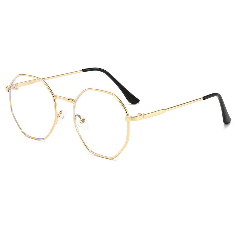 Spykay™ EG26826 Hipster Geometric Frame Metal Retro Glasses - Golden - image 1