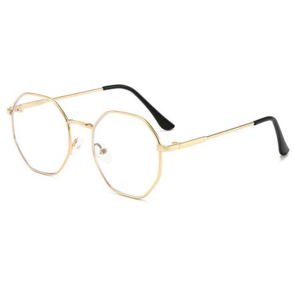 Spykay™ EG26826 Hipster Geometric Frame Metal Retro Glasses - Golden - image 1