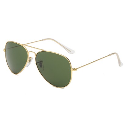 Spykay™ SG60978 Hipster Metal Retro Aviator Sunglasses - Golden/Green - image 7