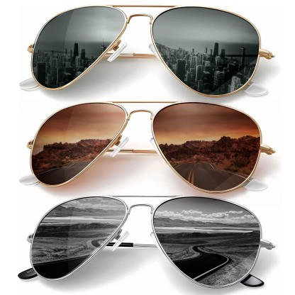 Spykay™ SG60978 Hipster Metal Retro Aviator Sunglasses - image 1