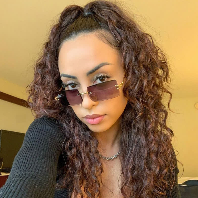 Spykay™ SG60744 Rimless Rectangle Frame Fashion Sunglasses - image 29