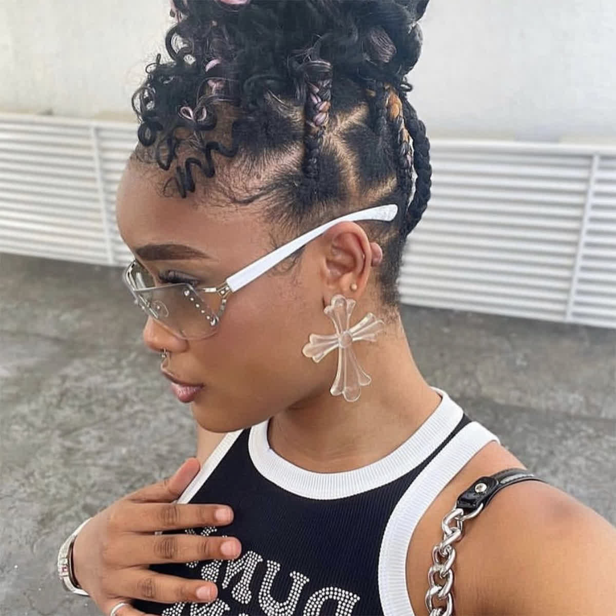 Spykay™ SG1009 Y2K Rectangle Frame Crystal Fashion Sunglasses - image 5