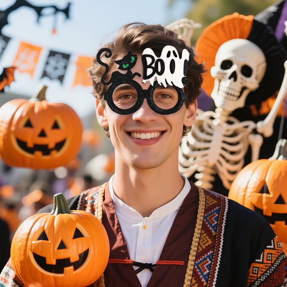 Spykay™ EG26830 Halloween Spooky Bat Pumpkin Skull Glasses for Adult Children - image 7