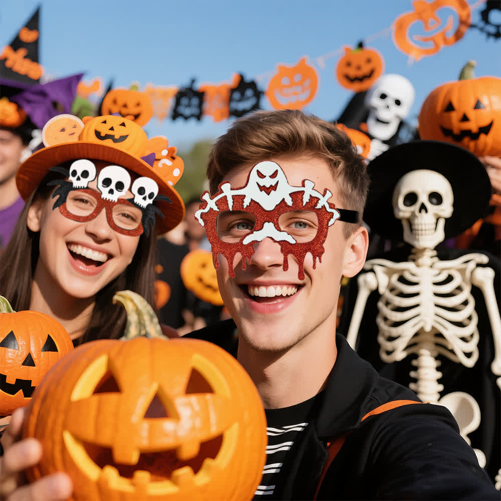 Spykay™ EG26830 Halloween Spooky Bat Pumpkin Skull Glasses for Adult Children - image 6