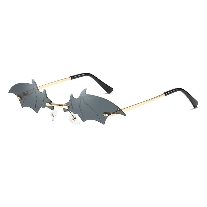 Spykay™ SG60992 Halloween Rimless Devil Vampire Bat Wing Sunglasses for Women Men - Grey - image 2