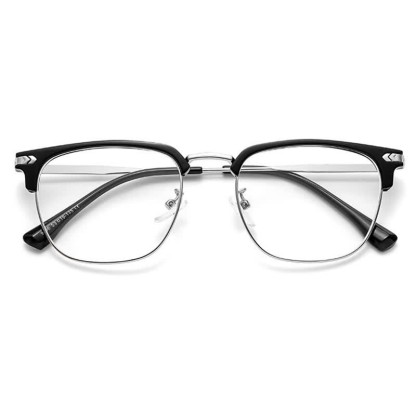 Spykay™ EG26832 Semi-Rimless Classic Square Frame Anti-blue Light Browline Glasses - image 3