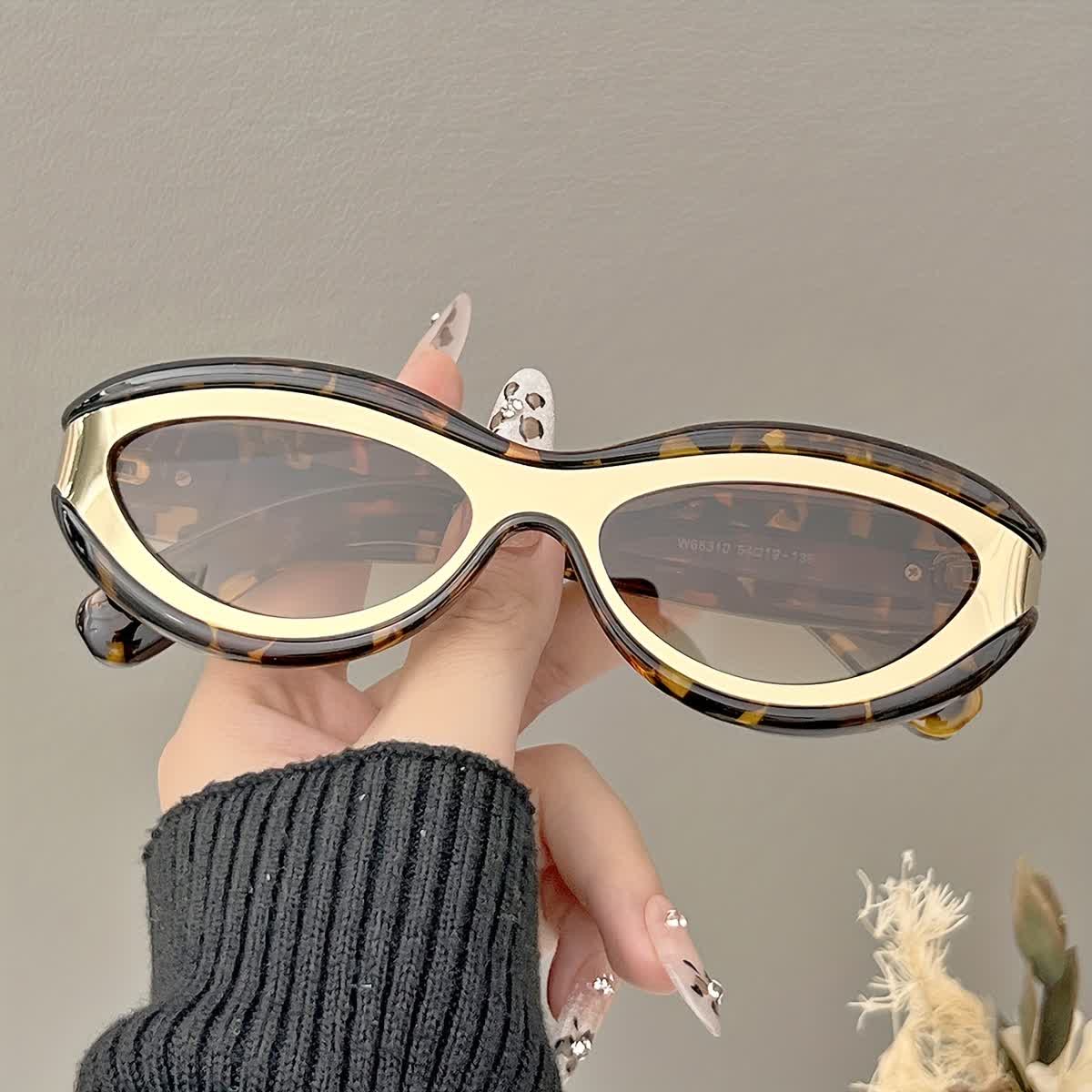 Spykay™ SG60734 Leopard Print Cat Eye Frame Retro Sunglasses - image 2