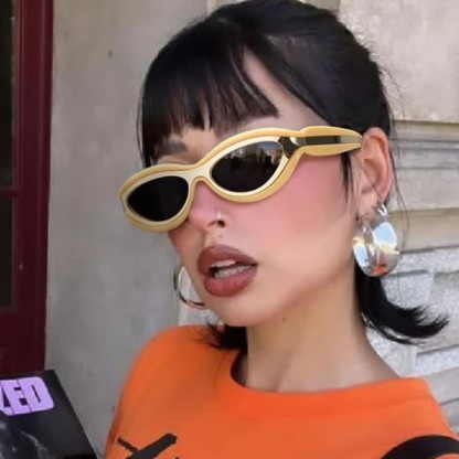 Spykay™ SG60734 Leopard Print Cat Eye Frame Retro Sunglasses - Yellow - image 13