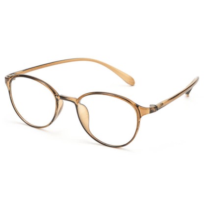 Spykay™ EG26845 Lightweight Round Frame Anti-blue Light Simple Glasses - Brown - image 3