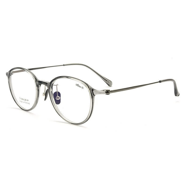 Spykay™ EG26847 Lightweight Classic Round Frame Anti-blue Light Simple Glasses - Grey - image 1