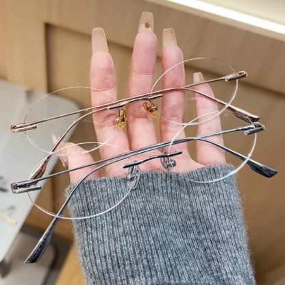 Spykay™ EG26848 Lightweight Rimless Oval Titanium Frame Anti-blue Light Glasses - image 1