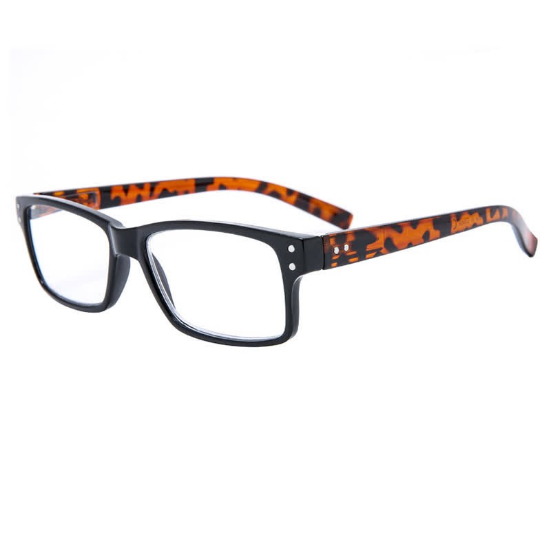 Spykay™ EG26837 Simple Classic Rectangle Frame Anti-blue Light Glasses - Black/Leopard - image 8