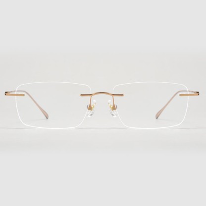 Spykay™ EG26723 Titanium Rectangle Frame Anti-blue Light Hipster Rimless Glasses - image 5