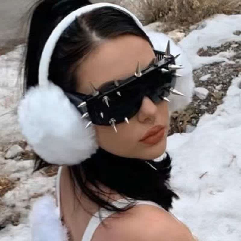 Spykay™ SG60834 Rivet Decor Y2K Cyberpunk Hipster Sunglasses - image 14