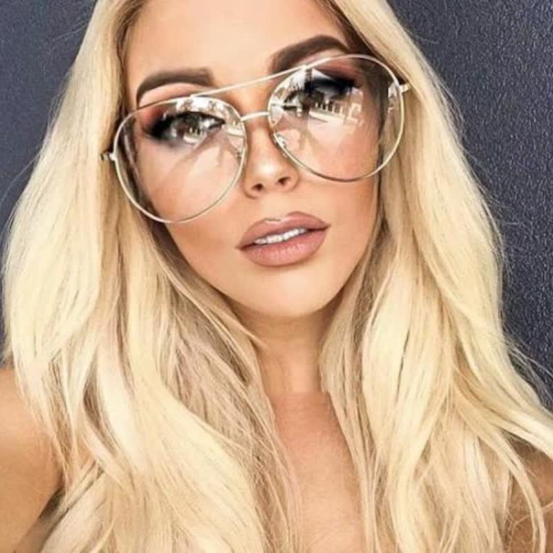 Spykay™ EG26827 Hipster Metal Retro Anti-blue Light Aviator Glasses - image 4