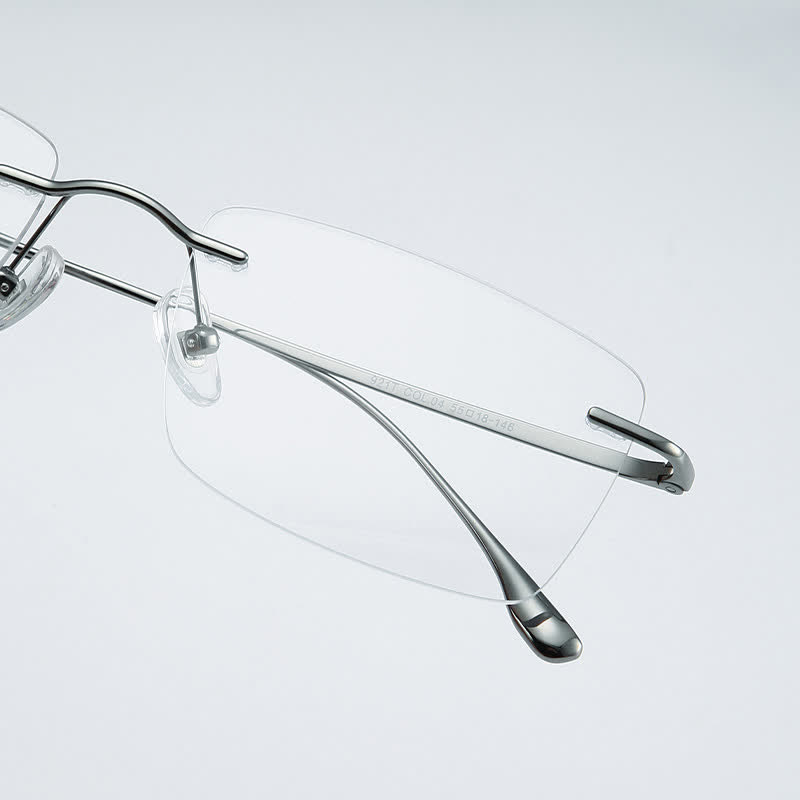 Spykay™ EG26849 Rectangle Titanium Frame Anti-blue Light Hipster Rimless Glasses - image 4