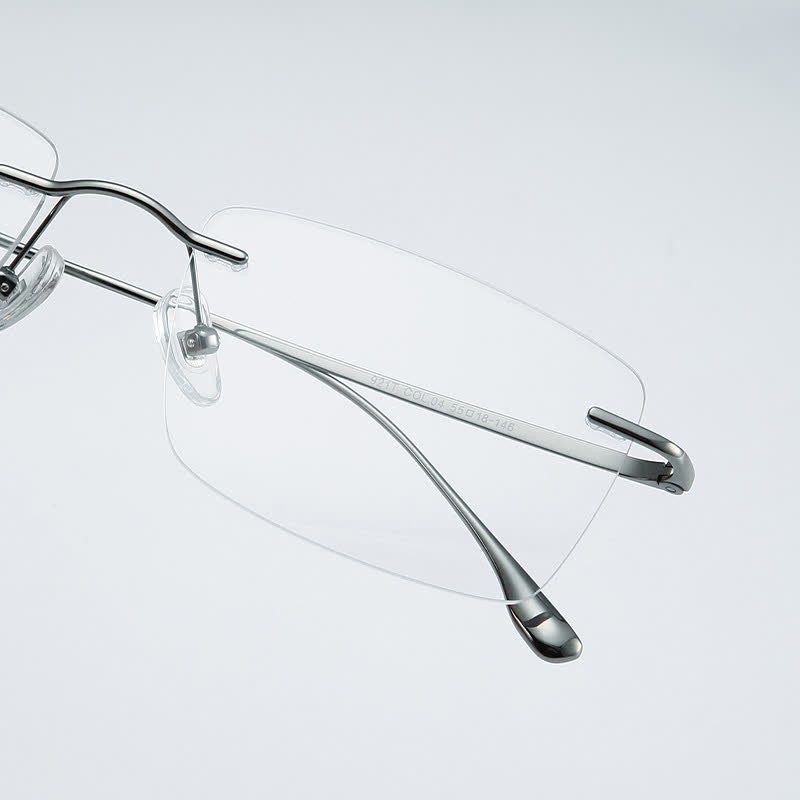 Spykay™ EG26849 Rectangle Titanium Frame Anti-blue Light Hipster Rimless Glasses - image 4