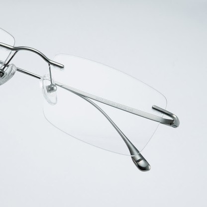 Spykay™ EG26849 Rectangle Titanium Frame Anti-blue Light Hipster Rimless Glasses - image 4