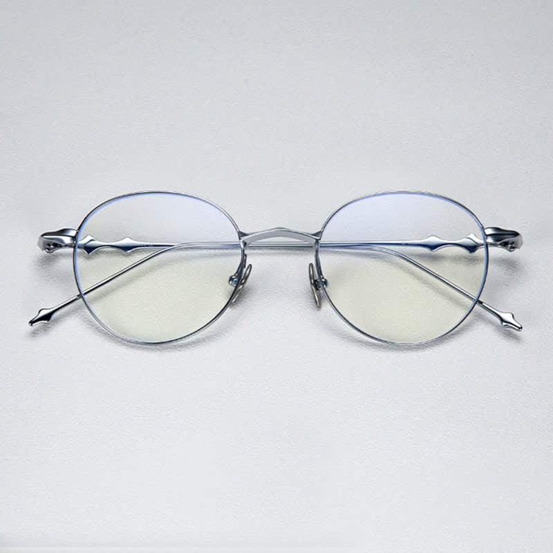 Spykay™ EG26853 Round Titanium Frame Anti-blue Light Classic Glasses - image 2