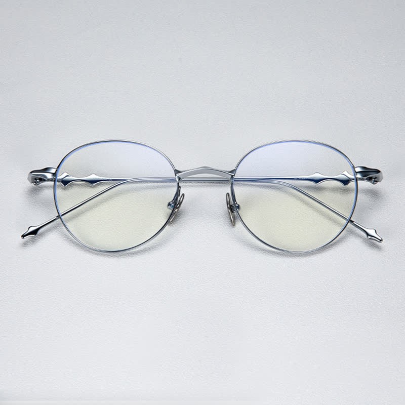 Spykay™ EG26853 Round Titanium Frame Anti-blue Light Classic Glasses - image 2