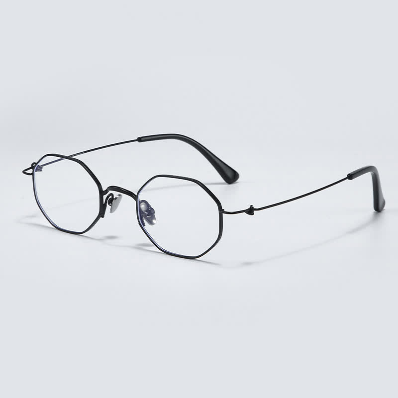 Spykay™ EG26854 Geometric Titanium Frame Anti-blue Light Simple Glasses - Black - image 1