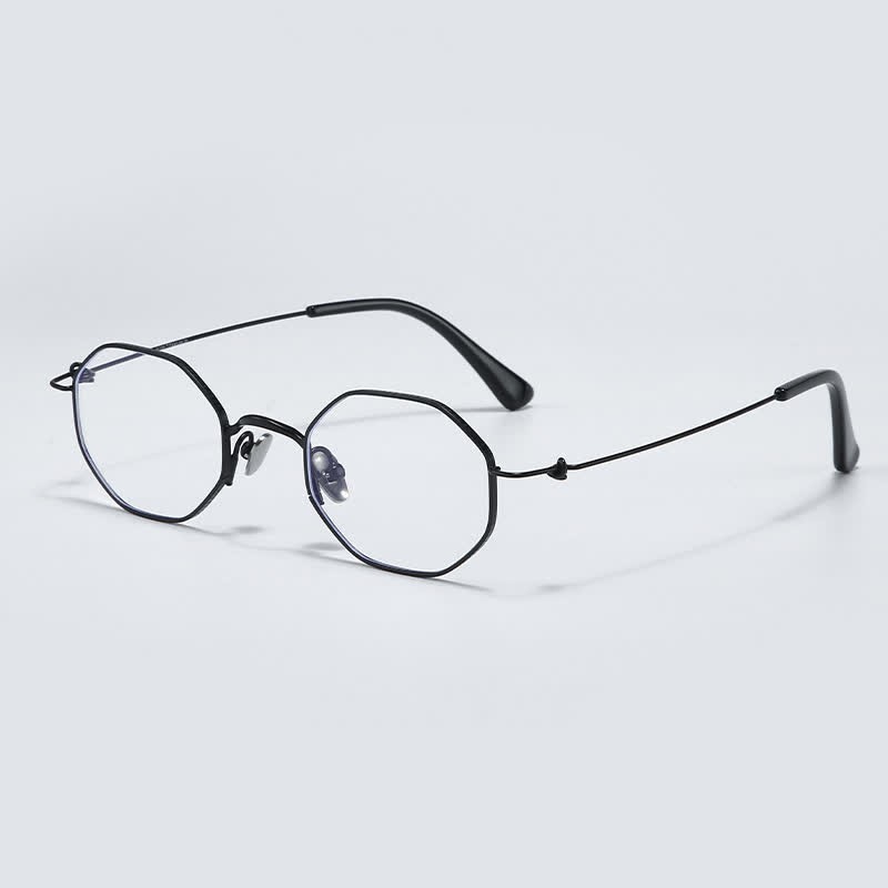 Spykay™ EG26854 Geometric Titanium Frame Anti-blue Light Simple Glasses - Black - image 1