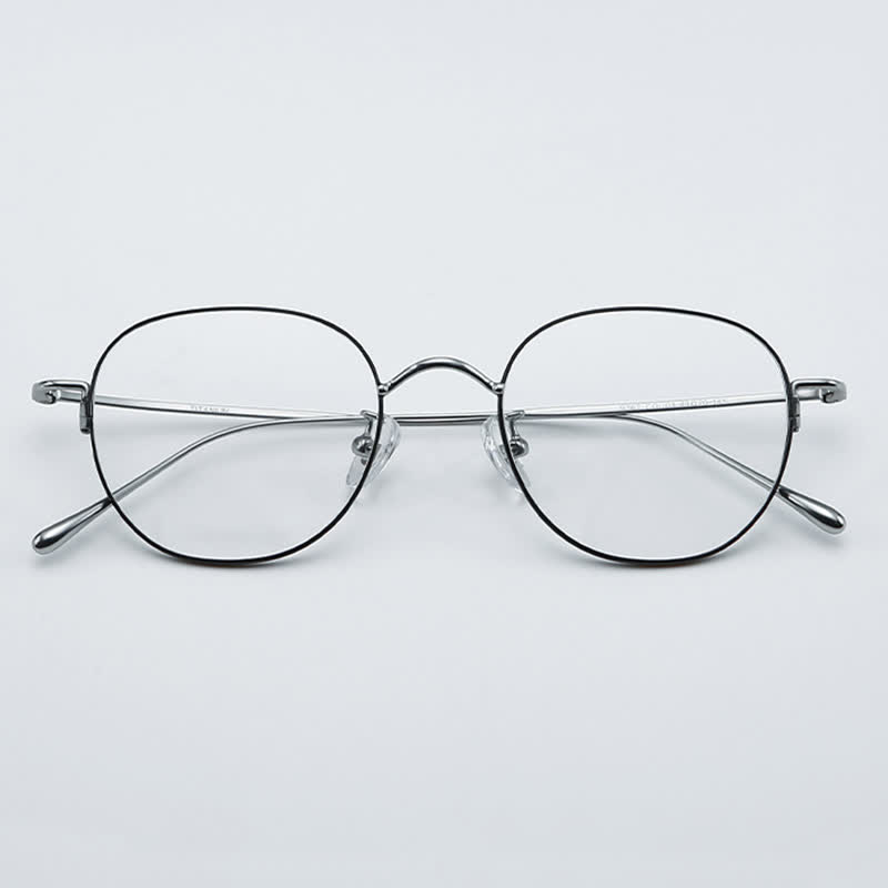 Spykay™ EG26855 Round Titanium Frame Anti-blue Light Simple Glasses - image 2