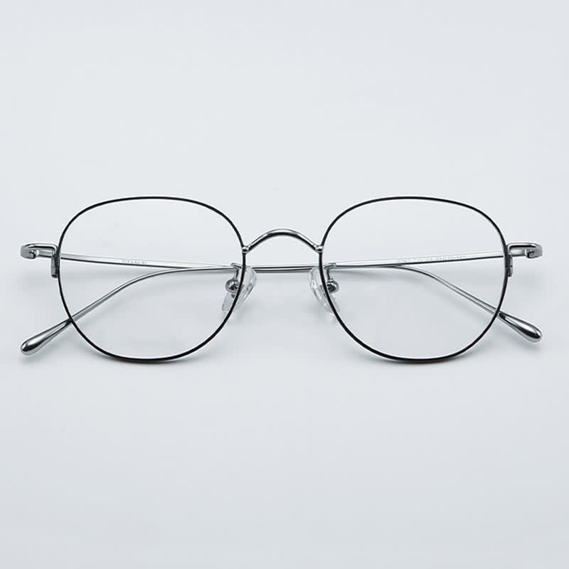 Spykay™ EG26855 Round Titanium Frame Anti-blue Light Simple Glasses - image 2